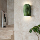 Nordic Resin Striped Half Cylinder Wall Sconce