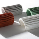 Nordic Resin Striped Half Cylinder Wall Sconce