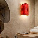 Nordic Resin Striped Half Cylinder Wall Sconce