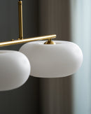 Contemporary 3-Light Glass Globe Pendant Ceiling Fixture