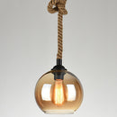 Vintage Rope Globe Pendant Light