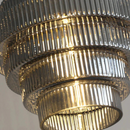 Sculptural Tiered Glass Pendant Light