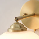 Modern Nordic Frosted White Glass & Brass Pull-Chain 1-Light Wall Sconce