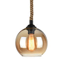 Vintage Rope Globe Pendant Light