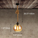 Vintage Rope Globe Pendant Light