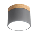 Wood Accent Drum Ceiling Light