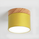 Wood Accent Drum Ceiling Light