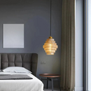 Sculptural Tiered Glass Pendant Light