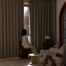 Minimalist Pleated Blackout Curtain Panels