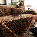 Leopard Plush Sofa Cover