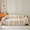 Neutral Stripe Sofa Cover