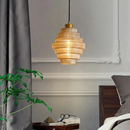Sculptural Tiered Glass Pendant Light