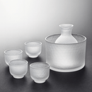 Hammered Glass Decanter Set