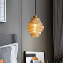 Sculptural Tiered Glass Pendant Light