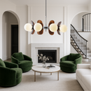 Sculptural Glass Globe Chandelier