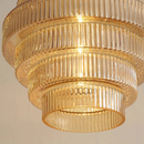 Sculptural Tiered Glass Pendant Light