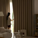 Minimalist Pleated Blackout Curtain Panels
