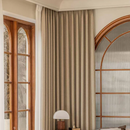 Minimalist Pleated Blackout Curtain Panels