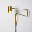 Metal Swing Arm Plug-In Wall Light