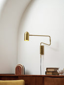 Metal Swing Arm Plug-In Wall Light