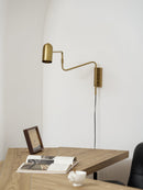 Metal Swing Arm Plug-In Wall Light