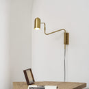 Metal Swing Arm Plug-In Wall Light