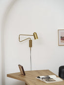 Metal Swing Arm Plug-In Wall Light