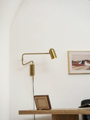 Metal Swing Arm Plug-In Wall Light