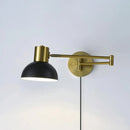 Metal Swing Arm Plug-In Wall Light