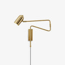Metal Swing Arm Plug-In Wall Light