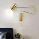 Metal Swing Arm Plug-In Wall Light