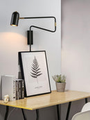 Metal Swing Arm Plug-In Wall Light