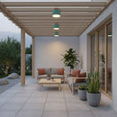 Wood Accent Drum Ceiling Light