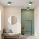 Wood Accent Drum Ceiling Light