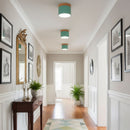 Wood Accent Drum Ceiling Light