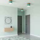 Wood Accent Drum Ceiling Light