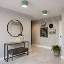 Wood Accent Drum Ceiling Light