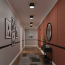 Wood Accent Drum Ceiling Light