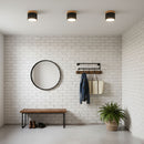 Wood Accent Drum Ceiling Light