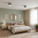 Wood Accent Drum Ceiling Light