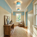 Wood Accent Drum Ceiling Light