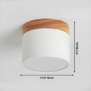 Wood Accent Drum Ceiling Light