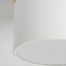 Wood Accent Drum Ceiling Light