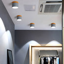 Wood Accent Drum Ceiling Light