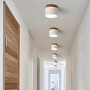 Wood Accent Drum Ceiling Light