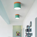 Wood Accent Drum Ceiling Light