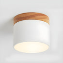 Wood Accent Drum Ceiling Light