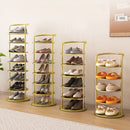 Minimal Vertical Tiered Shoe Tower