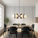 Sculptural Glass Globe Chandelier