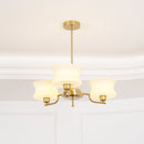 Vintage Gold Glass Ceiling Chandelier Light Fixture